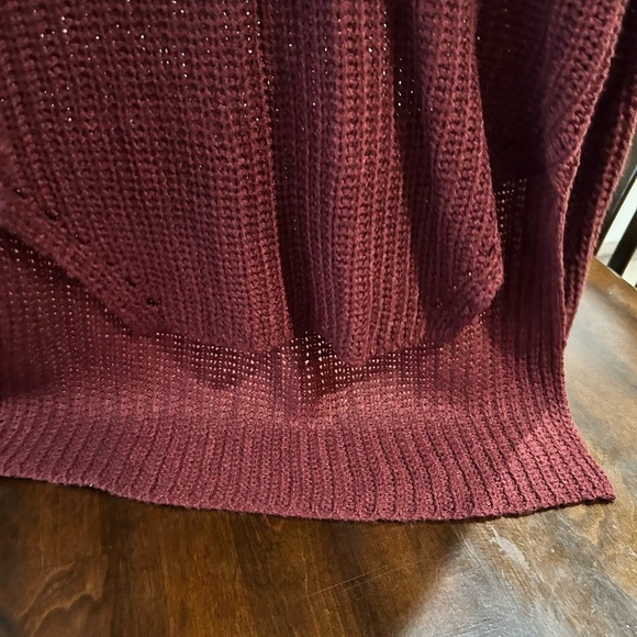 Derek Heart Red Crew Neck Sweater Lightweight Knit - Picture 7 of 9